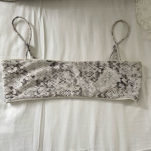 Dolce Vita Bandeau Snake Swim Top